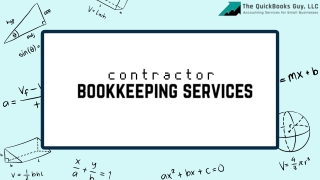 Contractor Bookkeeping Services - The QuickBooks Guy LLC