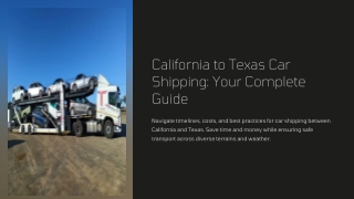 California to Texas car shipping