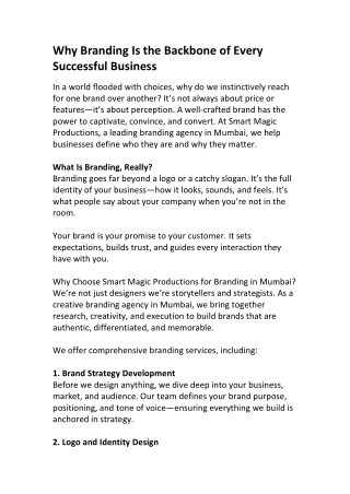 Why Branding Is Crucial for Business Success | Smart Magic