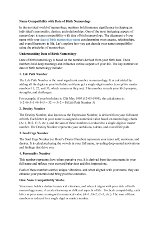 Name Compatibility with Date of Birth: Find Your Perfect Match