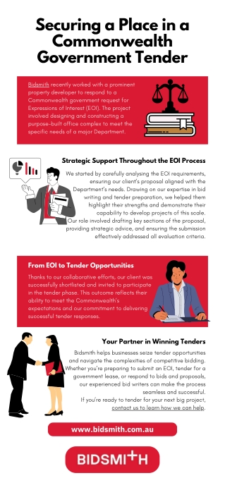 Securing a Place in a Commonwealth Government Tender