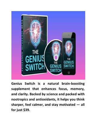 The Genius Switch™ Review Program Audio Digital