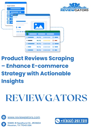 Product Reviews Scraping with ReviewGators Enhance E-commerce Insights