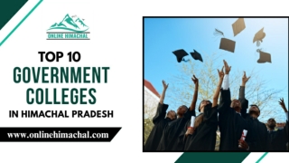 Top 10 Government Colleges in Himachal Pradesh