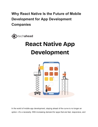 Hire a Reliable React Native App Development Company Today