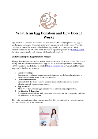 What Is an Egg Donation and How Does It Work?