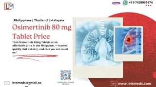 Osimertinib 80 mg Tablet Cost Online Philippines