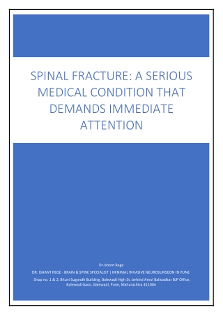 Spinal Fracture
