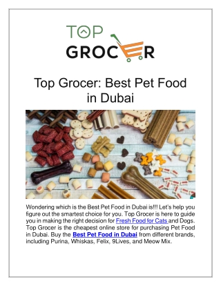 Best Pet Food in Dubai