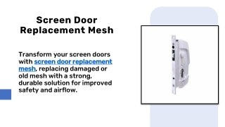 Screen Door Replacement Mesh