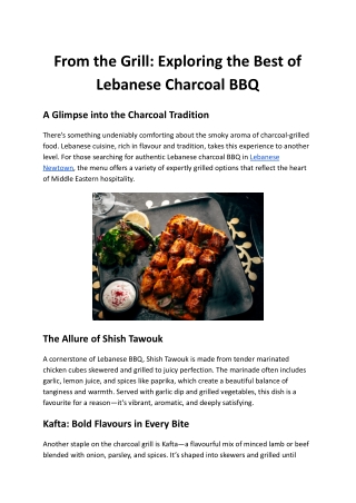 From the Grill_ Exploring the Best of Lebanese Charcoal BBQ
