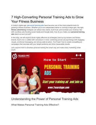 7 High-Converting Personal Training Ads to Grow Your Fitness Business