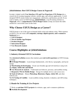 UI/UX Course in Nagercoil