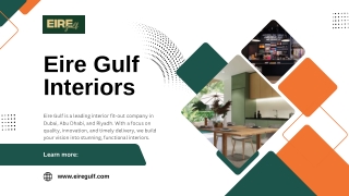 Leading Interior Fit Out Contractor in Dubai | EireGulf Experts