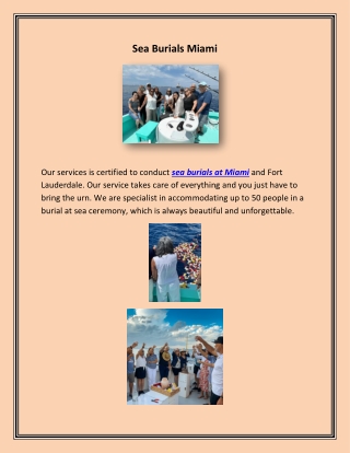 Sea Burials Fort Lauderdale, seaburials.com