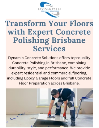 Concrete Polishing Brisbane  Epoxy Flooring & Floor Preparation Experts