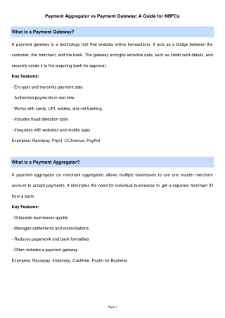 Payment Aggregator vs Payment Gateway