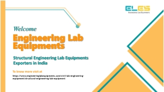 Structural Engineering Lab Equipment Exporters in India