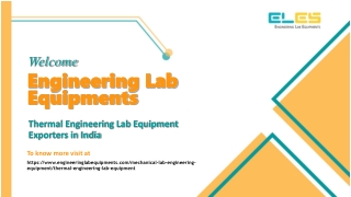 Thermal Engineering Lab Equipment Exporters in India