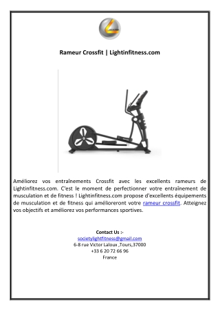 Elliptique | Lightinfitness.com