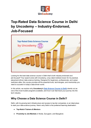 Top-Rated Data Science Course in Delhi by Uncodemy