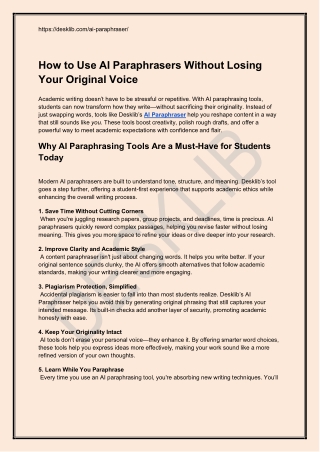 How to Use AI Paraphrasers Without Losing Your Original Voice