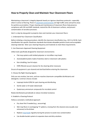 cleanroom floors superiorcleanroomproducts