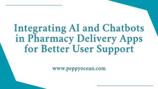Integrating AI and Chatbots in Pharmacy Delivery Apps for Better User Support