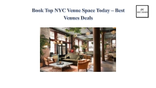 Book Top NYC Venue Space Today – Best Venues Deals