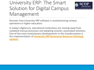 Best University ERP Software for Campus Automation