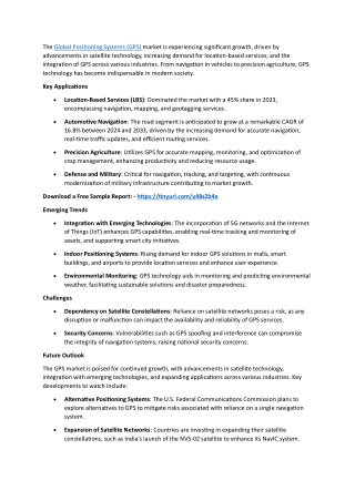 GPS (Positioning System) Market