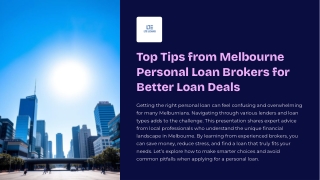 Expert Tips for Securing Better Loan Deals in Melbourne