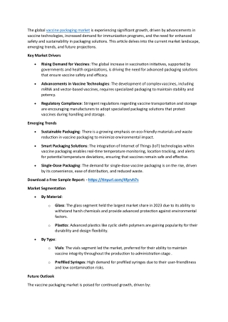 Vaccine Packaging Market