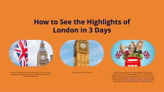 How to See the Highlights of London in 3 Days