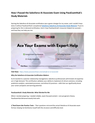 Master the Salesforce AI Associate Exam with PassExamHub