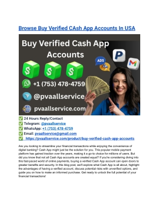 Browse Buy Verified CAsh App Accounts In USA