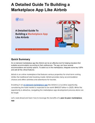A Detailed Guide To Building a Marketplace App Like Airbnb
