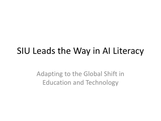 SIU Leads the Way in AI Literacy Amid Global Educational Shift