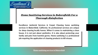 Home Sanitizing Services in Bakersfield: For a Thorough disinfection
