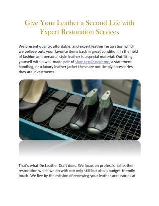 Give Your Leather a Second Life with Expert Restoration