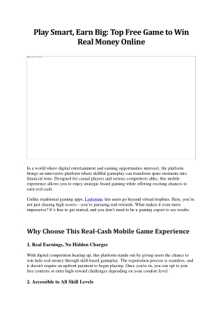 Top Free Game to Win Real Money Online
