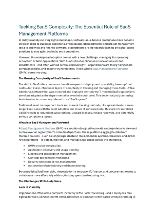 SaaS Management Platforms