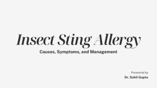 Insect Sting Allergy