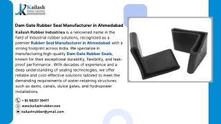 Dam Gate Rubber Seal Manufacturer in Ahmedabad