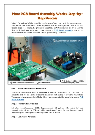 How PCB Board Assembly Work - Step-by-Step Process