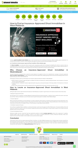 Secure Your Vehicle with a Ghost Immobiliser  West Midlands