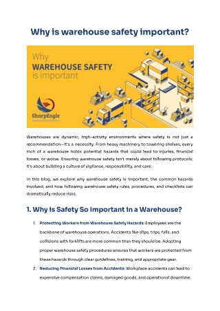 Why warehouse safety is important