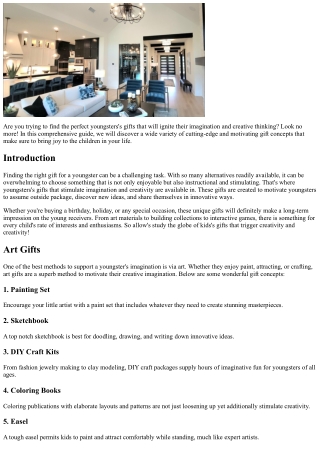 Childrens Gifts that Stimulate Imagination and Imagination