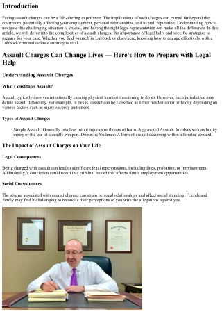 Assault Charges Can Change Lives — Here’s How to Prepare with Legal Help