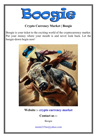 Crypto Currency Market   Boogie